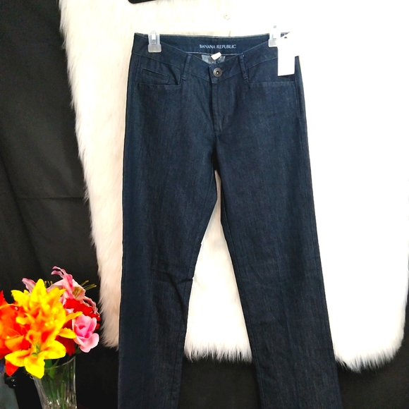Banana Republic Blue Denim straight Leg Jeans Size 26 - Picture 1 of 15